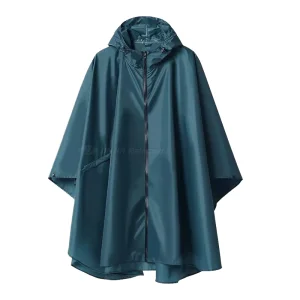 Stylish Durable Waterproof Ladies Raincoat Poncho Eco-Friendly Cycling Packable Rain Cape