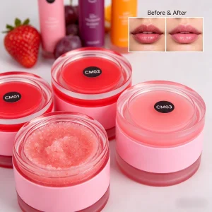 Private Label 2-in-1 Dual Lip Scrub Moisturizing Cream | Exfoliating Mineral Lip Scrub Dark Lips | Wholesale Vegan Lip Care