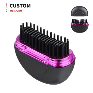 Portable Pocket Size Hair Straightener Brush, Mini Hot Comb With 1500 MAh Battery