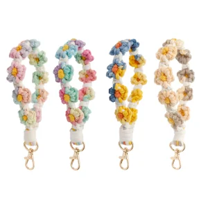 Wholesale High Quality Handmade Cotton Mobile Phone Straps Key Ring Women and Girls' Stylish Wrist Lanyard Inspired by Ins Style