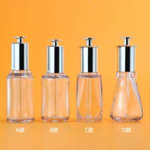 PETG High Transparency Serum Bottle 50ml Prismatic Plastic Thick Wall Dropper Bottle Cosmetic Skin Care Essential Oil Packaging Bottles