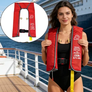 CCS Approved 150N Automatic/ Manual Inflatable Life Jacket Adjustable Buoyancy Rescue Vest For Boating Kayaking Surfing Swimming