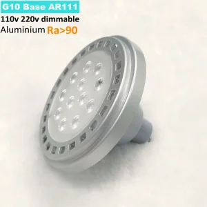 GU10 Soquete AR111 Holofote SMD COB 9watt 10watt 11watt 15watt Alta Potência 150lm/W Es 111 Luz LED Comercial Interna Dimerizável Thd 15% EMC CB CE ETL RoHS