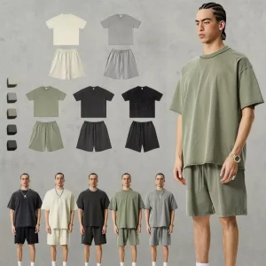 تي شيرت قصير الأكمام مجموعة حدودية فضفاضة عتيقة 100%Cotton متآكلة