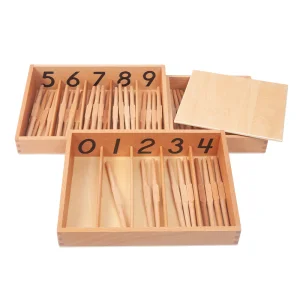 Montessori Mathematics Wooden Spindle Box