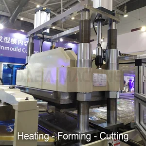 Fully Automatic Disposable Food Box Cup Thermoforming Machine Plastic Types PS PET PP PVC EPS BOPS