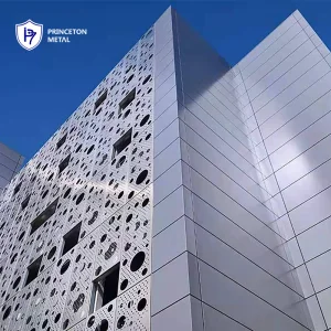 Building Material Aluminum Exterior Wall Decoration Perforated Panel Facade Cladding Systems