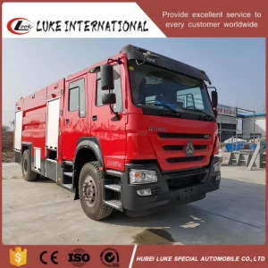 HOWO Good Quality 8tons 8000liter Water Tank Foam Tank Fire Fighting Truck Fire Engine Fire Tender Fire Rescue Truck Fire Fighting Vehicle Price for Sale