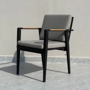 Outdoor Furniture Modern Garden Leisure Rope Dining Teak Arm Chair