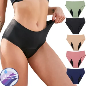 4 Four Layers 55 ml High Quality Wholesale Leak Proof High Waist Seamless Underwear Period Panties for Women