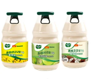220g Glass Bottle Natural Fermentation Yoghourt Milk with Fruit Flavor