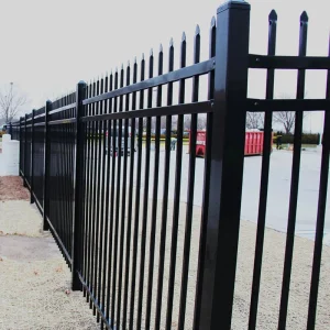 Powder Coated Black Garden Aluminum Metal Vertical Blade Slat Fence Panels