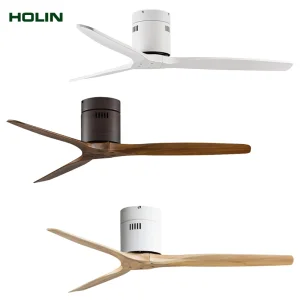 Tuya Control Modern Simple Wooden Ceiling Fan Without Lamp Fan Bedroom Fashion Decorate With Solid Wood 52 Inch Ceiling Fans