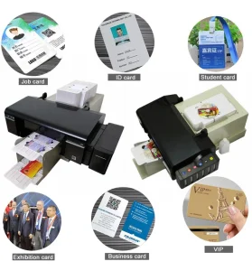 Latest Automatic CD DVD Disk PVC Card Inkjet Printing Machine with 50 CD Trays and 2PVC Card Trays Dye Ink 6colors CD DVD PVC ID Business Card Printer Machine