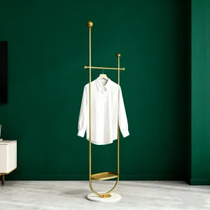 U Shaped Coat Rack with Shelves Modern Coat Stand for Entryway