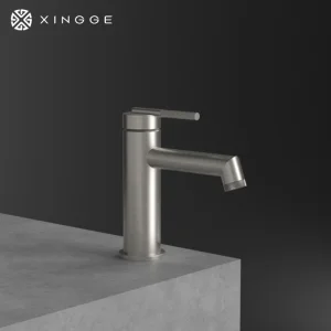 Premium Brushed Nickel Deck Mounted Shower Basin Faucet