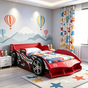 Red Race Car Eco-Friendly Kids Bed