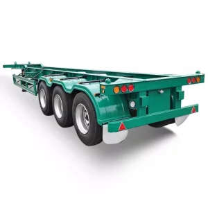 40feet Skeletal Semi Trailer Carbon Steel Heavy Tri-Axle Container Chassis Trailer