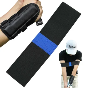 Golf Training Kit with Arm Band Golf Swing Training Aid to Correct Wrist Angle and Develop Muscle Memory for Beginner Golfers
