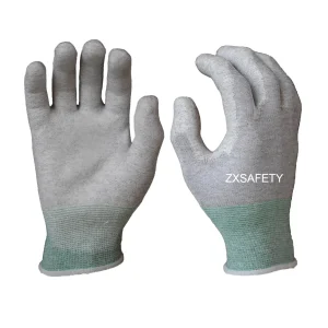 Antistatic ESD Carbon PU Coated Palm Fit Gloves