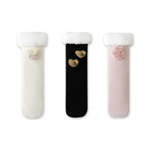 Custom Manufacturer OEM New Design Fuzzy Women Merino Crew Socks for Winter Manufacturers, Factory