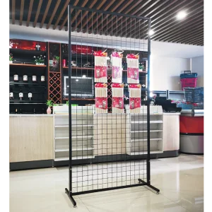 High Quality Heavy Duty Single-Sided Wire Gridwall Panel Multifunctional Supermarket Rack for Shop Product Display Made of Steel