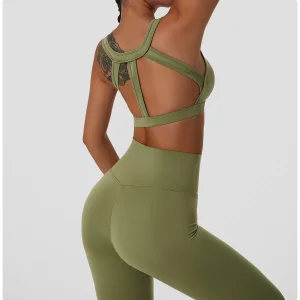 Eco Friendly Recycled Fabric Activewear Nude Sport Bra Yoga Clothing Set Sustainable Gym Fitness Sets