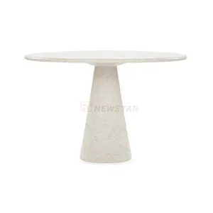 Round Travertine Table