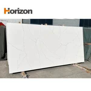 Beautiful Indian White Marble Artificial Quartz Stone Calucatta Carrara Granite Slabs