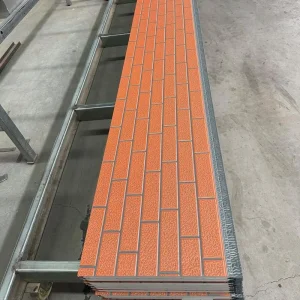 Fireproof Rock Wool Sandwich Panel For Exterior Wall Cladding 16mm Insulated Metal Siding Board For Prefabricated Buildings
