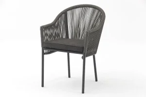 Cheap Outdoor dining stackable aluminum rattan bistro chair-AD692067B
