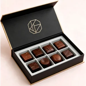 Foldable Chocolate Box Magnetic Lid Gift Paper Lash Boxes Confectionery Food &amp; Beverage Packaging Paperboard