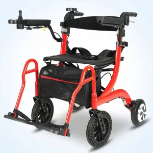 Powered Electric Walker Rollator with Seat for Elderly Daily Mobility