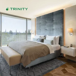 Foshan Customized Commercial Modern Complete Bed Room Furniture Luxury Bedroom Full Set for 5 Star Hotel Apartment Villa Beach Resort