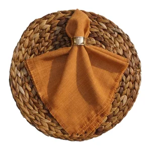 Orange Napkins Stock