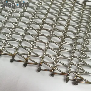 High Temperature Resistant SS304 316 Stainless Steel Chain Link Wire Mesh Conveyor Belt for Oven Transport