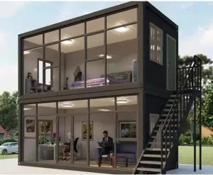 Container Office 20FT Prefabricated Flat Pack Portable Assemble Tiny Container House High Quality Transportable Customized Design Office Container