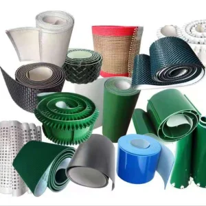 Patterned Custom Sidewall CleatHigh Temperature Resistant PVC PU Conveyor Belt With Conductive Wire