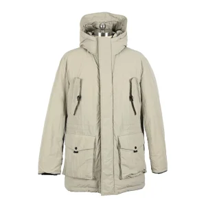 Casaco de Inverno Masculino com Capuz, Aconchegante, à Prova de Vento, Jaqueta para Atividades ao Ar Livre, Casaco Almofadado