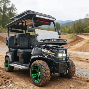 Veículo utilitário elétrico de golfe multifuncional 6 lugares para transporte de passageiros e carga em campi