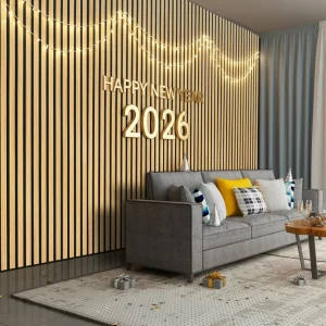 Eco Firendly Acoustic Wood Slat Panels for Modern Interior Design and Decoration
