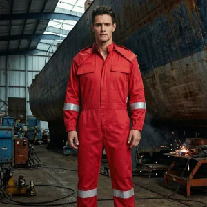 Ropa de trabajo reflectante antiestática retardante de llama para planta industrial 235GSM EPP de seguridad para todas las estaciones color personalizado