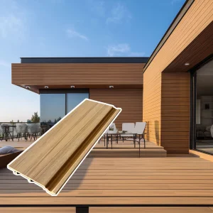 Wooden WPC Wall Panel Waterproof Exterior Decorative Material for Outdoor Walls