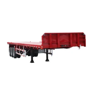 China 40FT Flatbed Semi trailers in Tanzania warehouse Factory, SKD