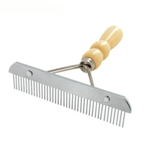 Perro Gato Rasqueta Mango de Madera Cuidado del Pelo