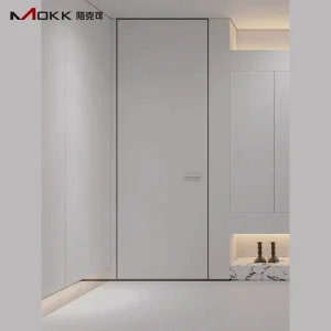 Interior Wood Veneer Hidden with Invisible Frames Frameless Door for Villahidden Doors, Concealed Frame Doors, and Hidden Doors Suitable for Hotels, Apartments