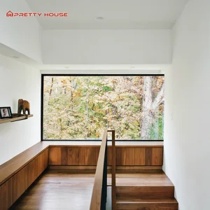 Living Room Aluminum Picture Window Windproof Double Tempered Glazed Fixed Window