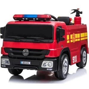 Remote Control Ride-on Cars for Kids Support Customization CE Electric Fire Truck 12 Volt Ride on Toy Car for Baby