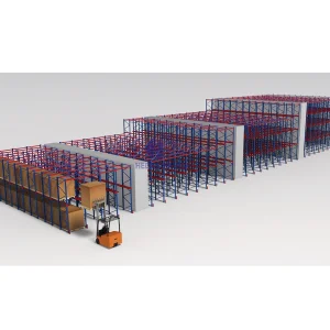 Industrial Drive-In Pallet Rack System High-Capacity Storage Drive in Racking with Adjustable Shelves LIFO Pallet for Warehouses