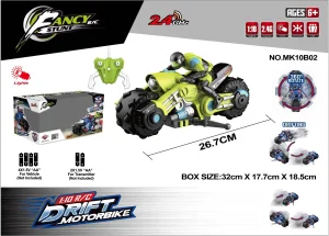 1: 10 RC Motorcycle Rotation Drift RC Car Electric Vehicle with USB